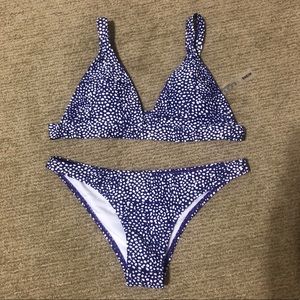 Purple Dalmatian Print Bikini